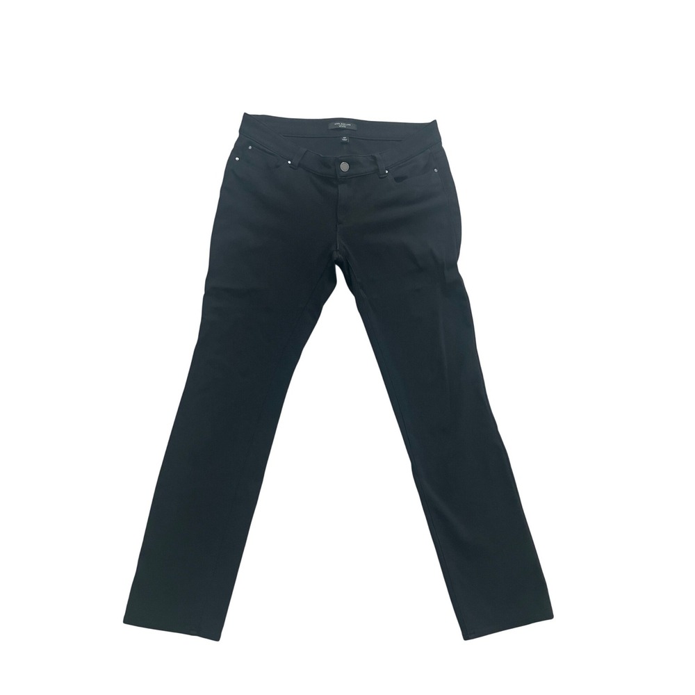 Ann Taylor Black Slim Leg Petite Pants Size‎ 6P Stretch Cotton Modal Blend